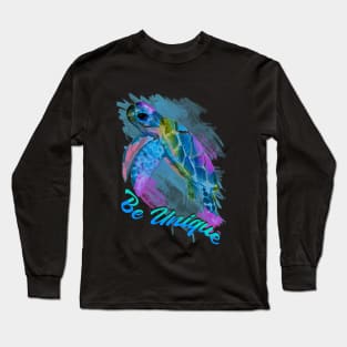 Turtle, Flower, Positive, Marine, Spiritual Long Sleeve T-Shirt